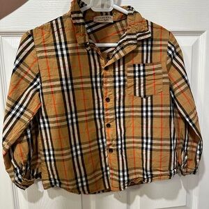 Burberry button down boys shirt size S
